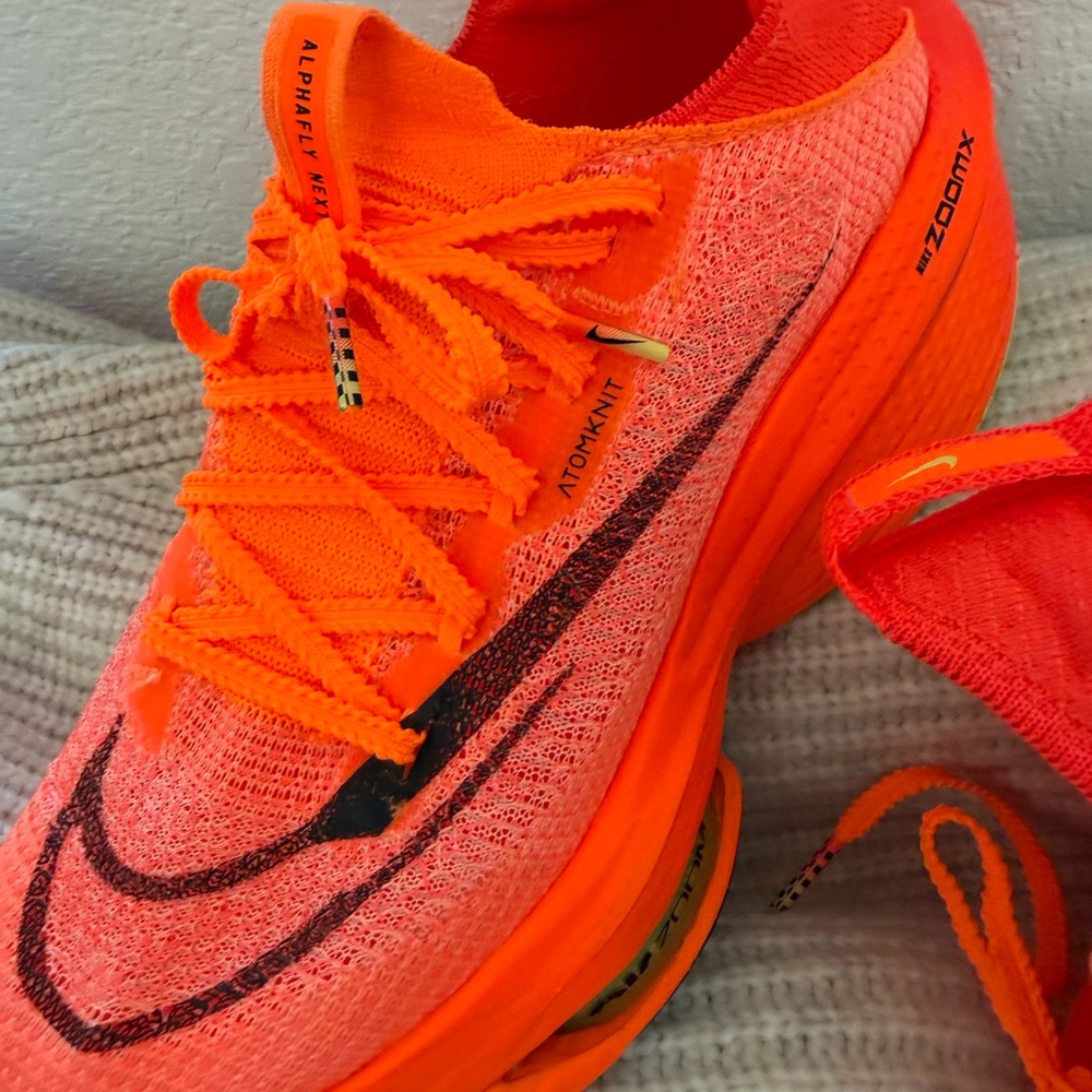 Nike Air Zoom Alphafly Bright Orange Athletic Shoes